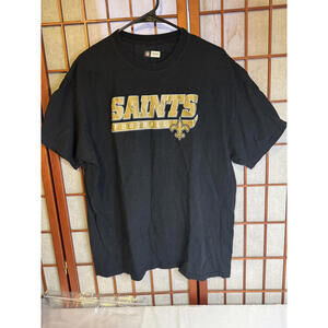 New Orleans Saints Black Football T-Shirt, Men's Size X-Large